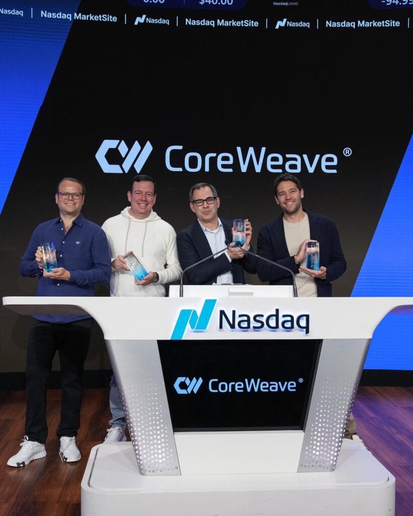 ההנקפה של CoreWeave ב-Nasdaq. צילום: CoreWeave