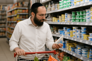 אברך רוכש מזון. צילום: chatgpt