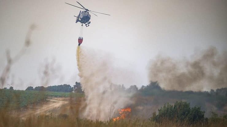השריפה בהרי ירושלים. צילום: כבאות והצלה לישראל