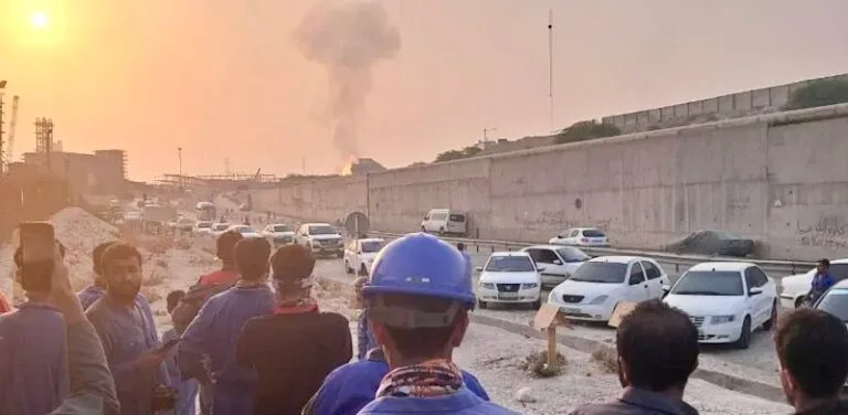 הפגיעה בשדה הגז האיראני. צילום: סוכנות הידיעות האיראנית