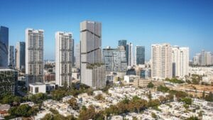 הדמיית פרויקט הסוללים של קבוצת מבנה. מגוריט רכשה דירות בפרוייקט. צילום, באדיבות קבוצת מבנה