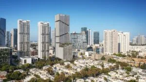 הדמיית פרויקט הסוללים של קבוצת מבנה. מגוריט רכשה דירות בפרוייקט. צילום, באדיבות קבוצת מבנה