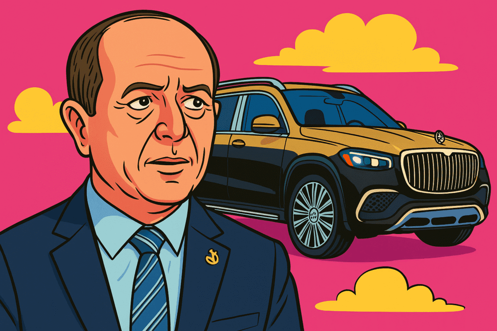 ניר ברקת ורכב השרד. איור שטריימל דוט קום