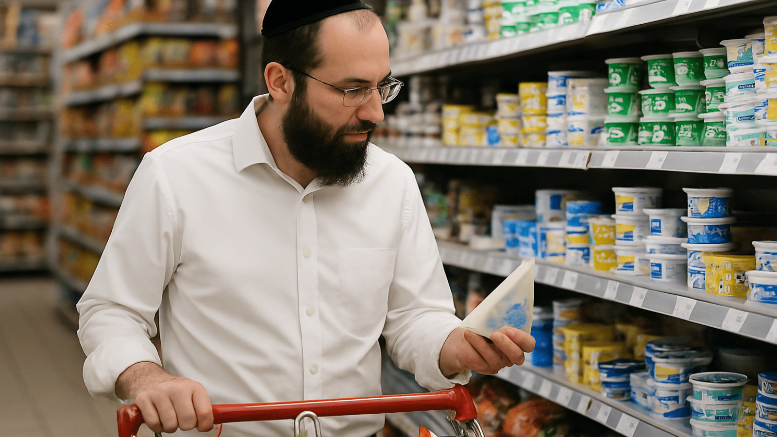 אברך רוכש מזון. צילום: chatgpt